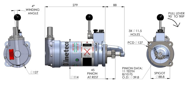 FRS12-1M spring starter specs